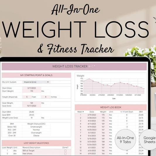 Weight Loss & Fitness Tracker | Digital Download