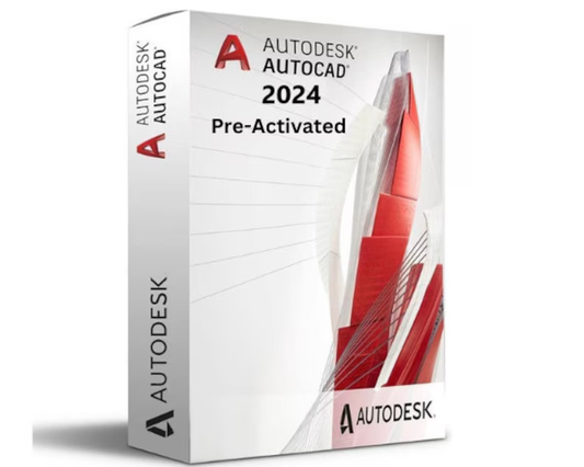 Autodesk AutoCAD 2024 Preactivated Digital Product for PC - Advanced Design and Drafting Software